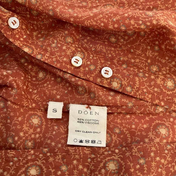 Doen Rust Paisley Ruffle Blouse - Picture 5 of 8